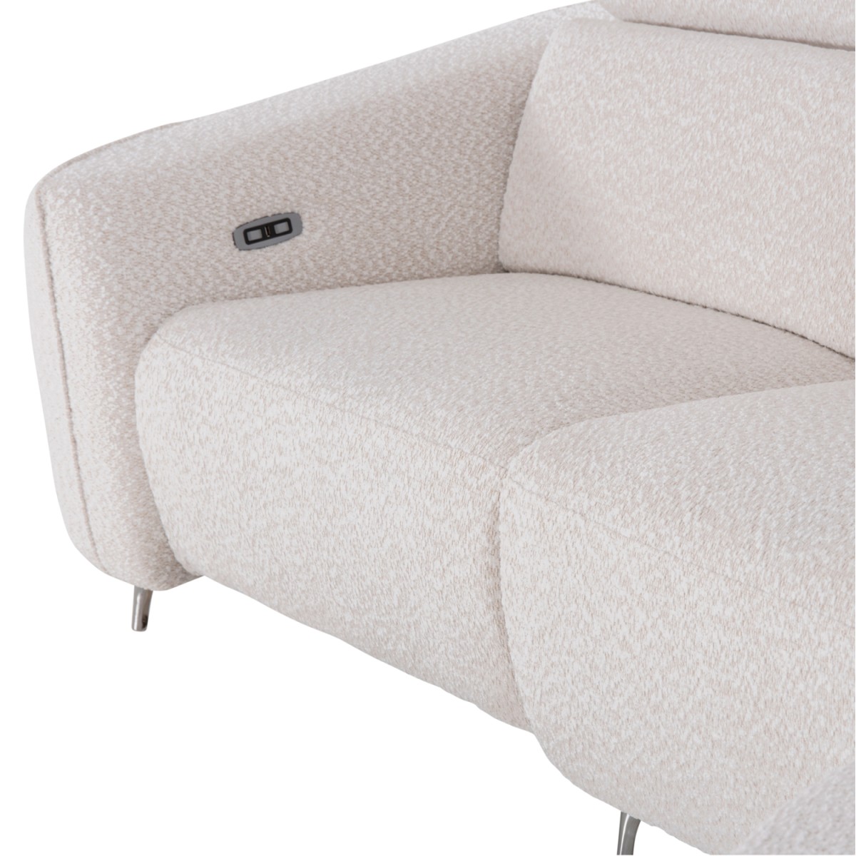 ΚΑΝΑΠΕΣ ΔΕΞΙΑ ΓΩΝΙΑ 3Θ ΜΕ RECLINE VALENTE HM3317.02R ΜΠΕΖ ΥΦΑΣΜΑ 275x160x104Yεκ