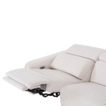 ΚΑΝΑΠΕΣ ΔΕΞΙΑ ΓΩΝΙΑ 3Θ ΜΕ RECLINE VALENTE HM3317.02R ΜΠΕΖ ΥΦΑΣΜΑ 275x160x104Yεκ