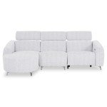 ΚΑΝΑΠΕΣ ΑΡΙΣΤΕΡΗ ΓΩΝΙΑ 3Θ ΜΕ RECLINE VALENTE HM3317.01L ΑΝΟΙΧΤΟ ΓΚΡΙ ΥΦΑΣΜΑ 275x160x104Yεκ