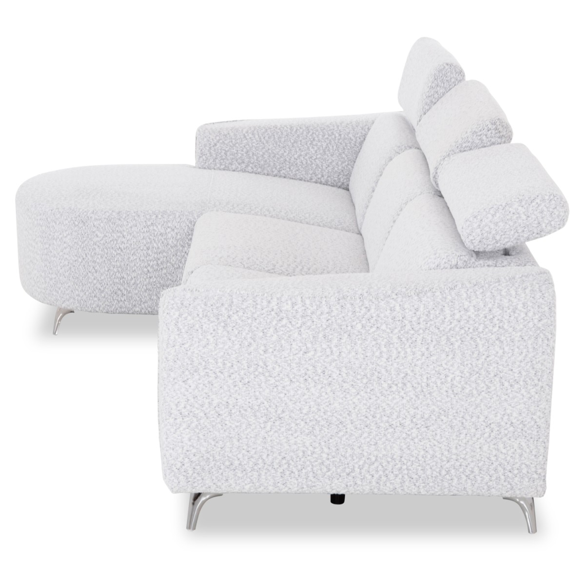 ΚΑΝΑΠΕΣ ΑΡΙΣΤΕΡΗ ΓΩΝΙΑ 3Θ ΜΕ RECLINE VALENTE HM3317.01L ΑΝΟΙΧΤΟ ΓΚΡΙ ΥΦΑΣΜΑ 275x160x104Yεκ