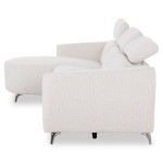 ΚΑΝΑΠΕΣ ΑΡΙΣΤΕΡΗ ΓΩΝΙΑ 3Θ ΜΕ RECLINE VALENTE HM3317.02L ΜΠΕΖ ΥΦΑΣΜΑ 275x160x104Yεκ