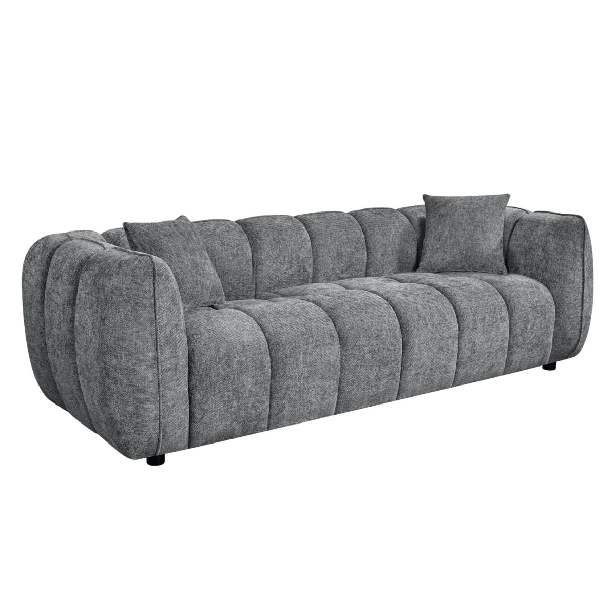 ΚΑΝΑΠΕΣ 3-ΘΕΣΙΟΣ LYKKE HM3323.01 ΓΚΡΙ ΥΦΑΣΜΑ 229x89x70Υεκ