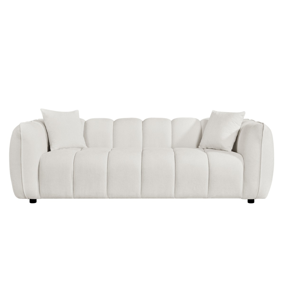 ΚΑΝΑΠΕΣ 3-ΘΕΣΙΟΣ LYKKE HM3323.02 ΕΚΡΟΥ ΥΦΑΣΜΑ 229x89x70Υεκ