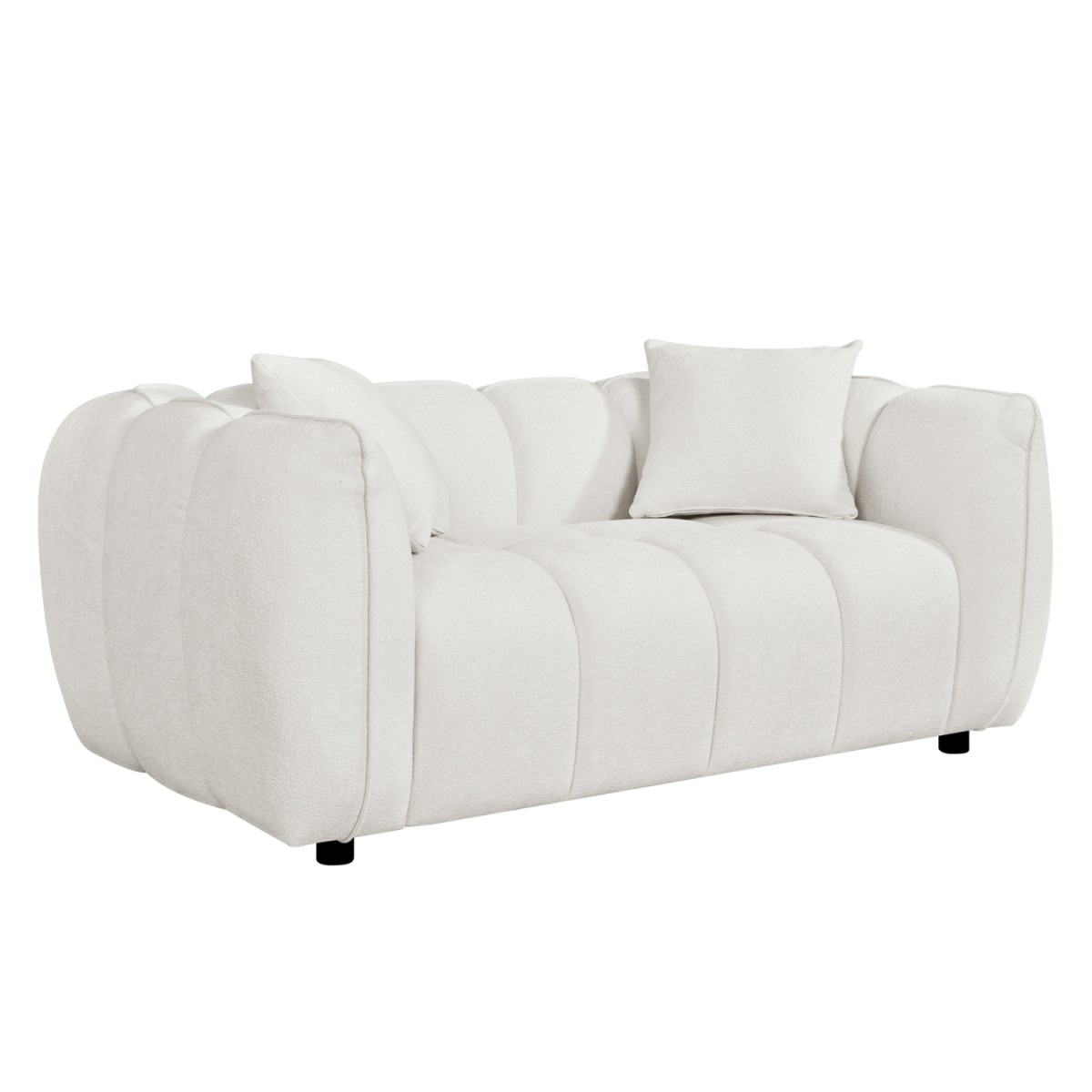 ΚΑΝΑΠΕΣ 2-ΘΕΣΙΟΣ LYKKE HM3324.02 ΕΚΡΟΥ ΥΦΑΣΜΑ 172x89x70Υεκ.
