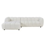 ΚΑΝΑΠΕΣ ΓΩΝΙΑ (ΑΡΙΣΤΕΡΗ) LYKKE HM3326.02L ΕΚΡΟΥ ΥΦΑΣΜΑ 280x89-165(η γωνία)x70Υεκ