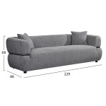 ΚΑΝΑΠΕΣ 3-ΘΕΣΙΟΣ ARCTIS HM3327.01 ΓΚΡΙ ΥΦΑΣΜΑ 229x88x88Υεκ.