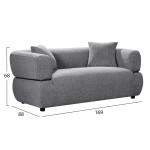 ΚΑΝΑΠΕΣ 2-ΘΕΣΙΟΣ ARCTIS HM3328.01 ΓΚΡΙ ΥΦΑΣΜΑ 169x88x88Υεκ.