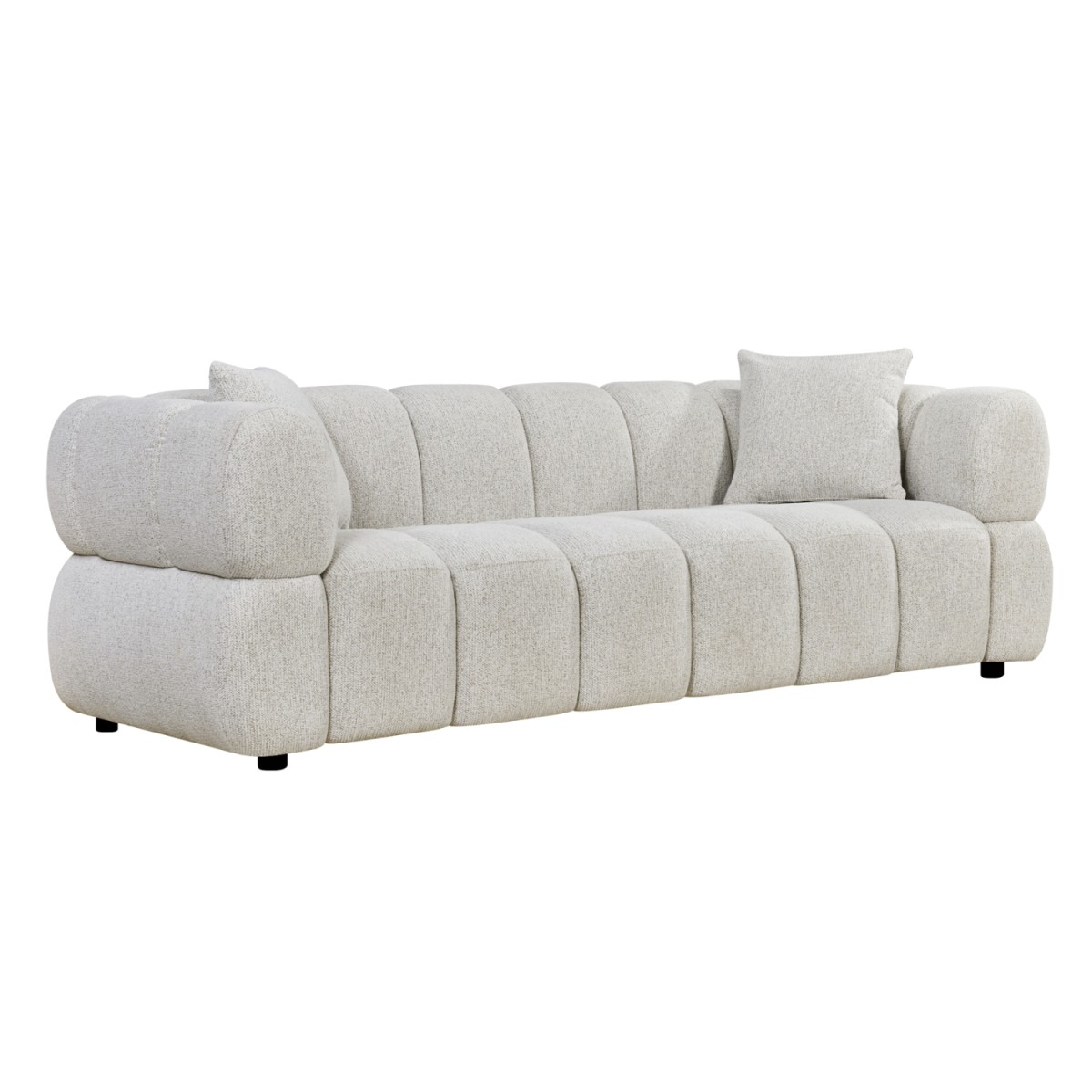 ΚΑΝΑΠΕΣ 3-ΘΕΣΙΟΣ NORIKA HM3331.02 ΕΚΡΟΥ ΥΦΑΣΜΑ 220x88x85Υεκ.