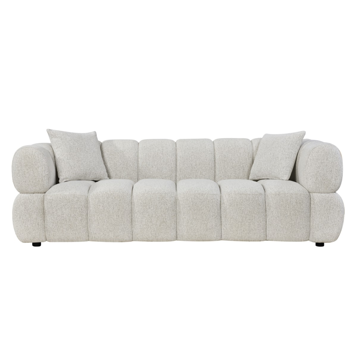 ΚΑΝΑΠΕΣ 3-ΘΕΣΙΟΣ NORIKA HM3331.02 ΕΚΡΟΥ ΥΦΑΣΜΑ 220x88x85Υεκ.