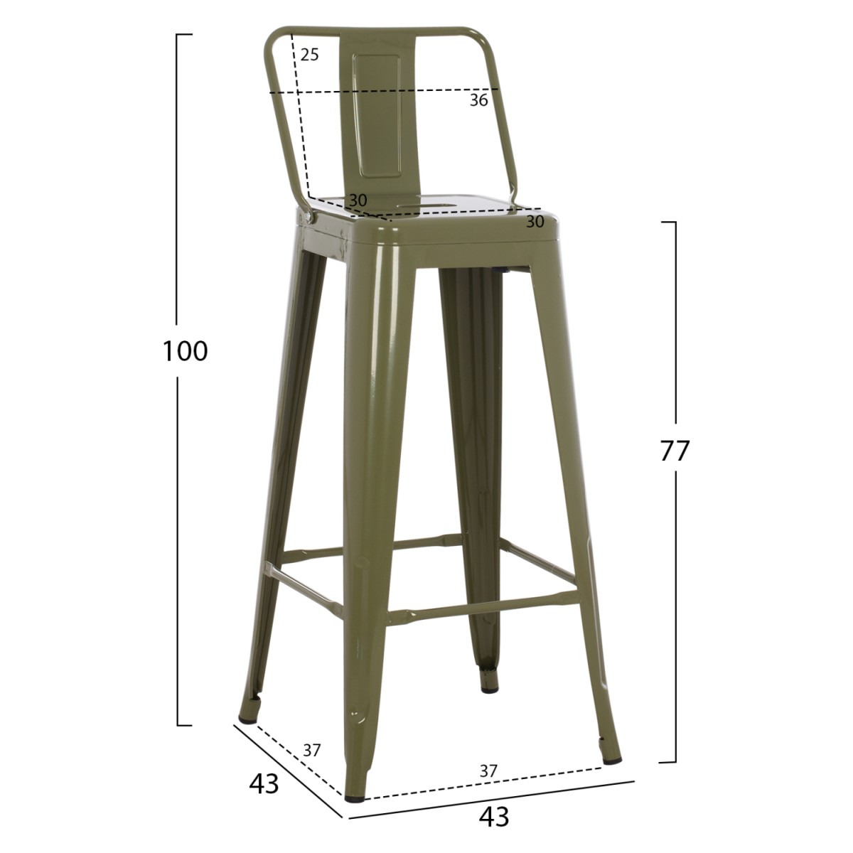 ΣΚΑΜΠΟ BAR ME ΠΛΑΤΗ ΜΕΤΑΛΛΙΚΟ MELITA-PRO HM8643.43 DARK OLIVE GREEN 42x42x100Υεκ. ΣΚΑΜΠΟ BAR ME ΠΛΑΤΗ ΜΕΤΑΛΛΙΚΟ MELITA-PRO HM8643.43 DARK OLIVE GREEN 42x42x100Υεκ.