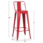 ΣΚΑΜΠΟ BAR ME ΠΛΑΤΗ ΜΕΤΑΛΛΙΚΟ MELITA-PRO HM8643.44 ΚΟΚΚΙΝΟ 42x42x100Υεκ. ΣΚΑΜΠΟ BAR ME ΠΛΑΤΗ ΜΕΤΑΛΛΙΚΟ MELITA-PRO HM8643.44 ΚΟΚΚΙΝΟ 42x42x100Υεκ.