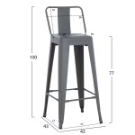 ΣΚΑΜΠΟ BAR ME ΠΛΑΤΗ ΜΕΤΑΛΛΙΚΟ MELITA-PRO HM8643.50 ΓΚΡΙ 42x42x100Υεκ. ΣΚΑΜΠΟ BAR ME ΠΛΑΤΗ ΜΕΤΑΛΛΙΚΟ MELITA-PRO HM8643.50 ΓΚΡΙ 42x42x100Υεκ.
