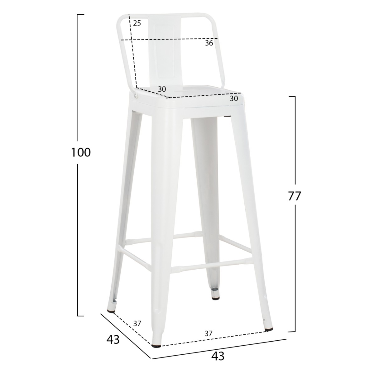 ΣΚΑΜΠΟ BAR ME ΠΛΑΤΗ ΜΕΤΑΛΛΙΚΟ MELITA-PRO HM8643.41 ΛΕΥΚΟ ΜΑΤ 42x42x100Υεκ. ΣΚΑΜΠΟ BAR ME ΠΛΑΤΗ ΜΕΤΑΛΛΙΚΟ MELITA-PRO HM8643.41 ΛΕΥΚΟ ΜΑΤ 42x42x100Υεκ.