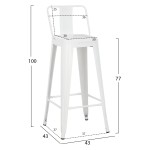 ΣΚΑΜΠΟ BAR ME ΠΛΑΤΗ ΜΕΤΑΛΛΙΚΟ MELITA-PRO HM8643.41 ΛΕΥΚΟ ΜΑΤ 42x42x100Υεκ. ΣΚΑΜΠΟ BAR ME ΠΛΑΤΗ ΜΕΤΑΛΛΙΚΟ MELITA-PRO HM8643.41 ΛΕΥΚΟ ΜΑΤ 42x42x100Υεκ.