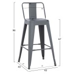 ΣΚΑΜΠΟ ΜΠΑΡ ΜΕΣΑΙΟΥ ΥΨΟΥΣ ΜΕΤΑΛΛΙΚΟ MELITA-PRO HM8574.50 ΓΚΡΙ 43x43x88Υεκ. ΣΚΑΜΠΟ ΜΠΑΡ ΜΕΣΑΙΟΥ ΥΨΟΥΣ ΜΕΤΑΛΛΙΚΟ MELITA-PRO HM8574.50 ΓΚΡΙ 43x43x88Υεκ.