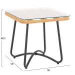 ΤΡΑΠΕΖΙ ΜΕΤΑΛΛΙΚΟ GERRY HM5717 ΜΕ WICKER ΜΠΕΖ 50x50x48,5 εκ. ΤΡΑΠΕΖΙ ΜΕΤΑΛΛΙΚΟ GERRY HM5717 ΜΕ WICKER ΜΠΕΖ 50x50x48,5 εκ.