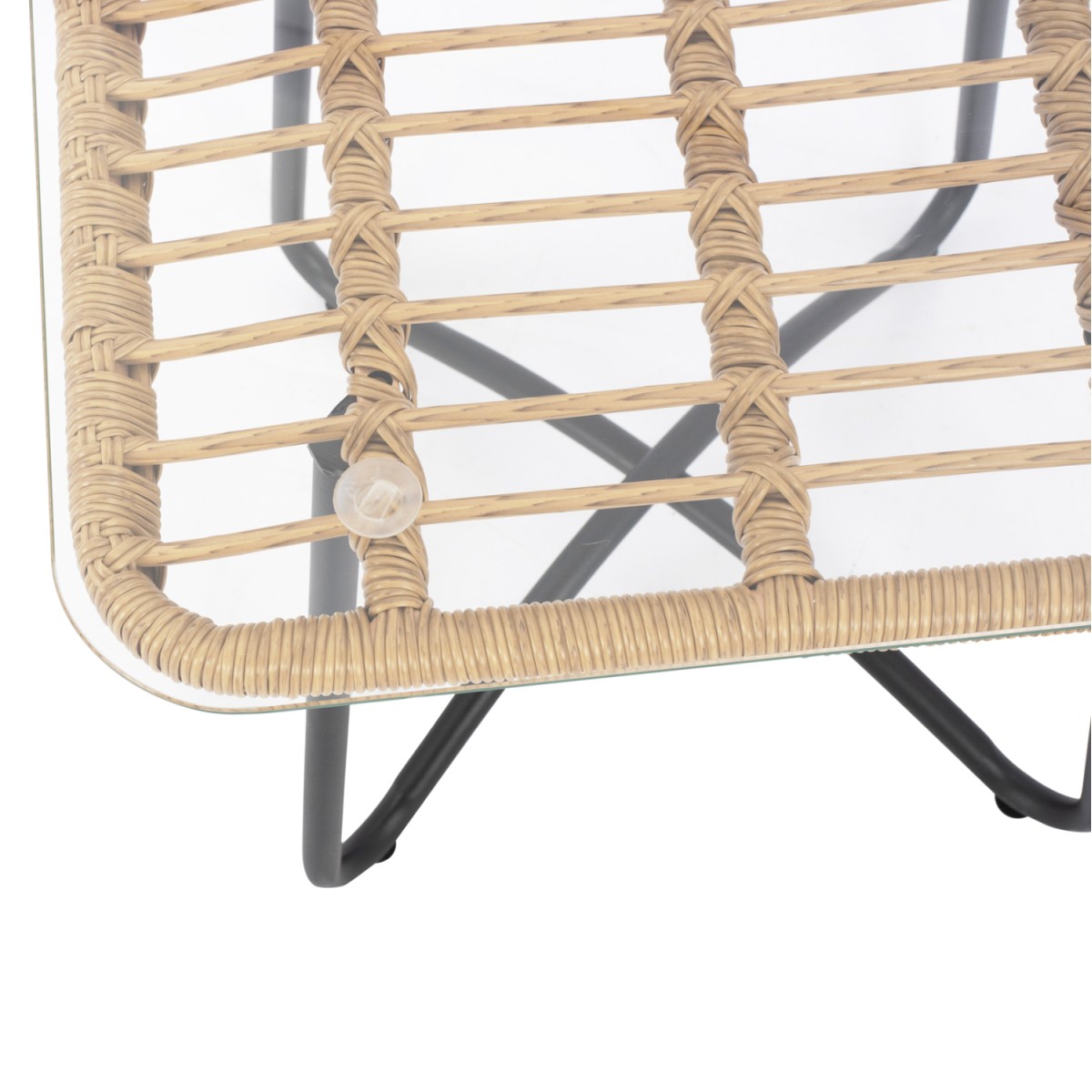 ΤΡΑΠΕΖΙ ΜΕΤΑΛΛΙΚΟ GERRY HM5717 ΜΕ WICKER ΜΠΕΖ 50x50x48,5 εκ. ΤΡΑΠΕΖΙ ΜΕΤΑΛΛΙΚΟ GERRY HM5717 ΜΕ WICKER ΜΠΕΖ 50x50x48,5 εκ.