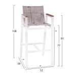 ΣΚΑΜΠΟ ΜΠΑΡ ΑΛΟΥΜΙΝΙΟΥ ΛΕΥΚΟ ΜΕ POLYWOOD 52 x 58 x 108 εκ. HM5790.01 ΣΚΑΜΠΟ ΜΠΑΡ ΑΛΟΥΜΙΝΙΟΥ ΛΕΥΚΟ ΜΕ POLYWOOD 52 x 58 x 108 εκ. HM5790.01