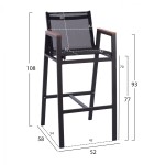 ΣΚΑΜΠΟ ΜΠΑΡ ΑΛΟΥΜΙΝΙΟΥ ΑΝΘΡΑΚΙ ΜΕ POLYWOOD 52 x 58 x 108 εκ. HM5790.02 ΣΚΑΜΠΟ ΜΠΑΡ ΑΛΟΥΜΙΝΙΟΥ ΑΝΘΡΑΚΙ ΜΕ POLYWOOD 52 x 58 x 108 εκ. HM5790.02