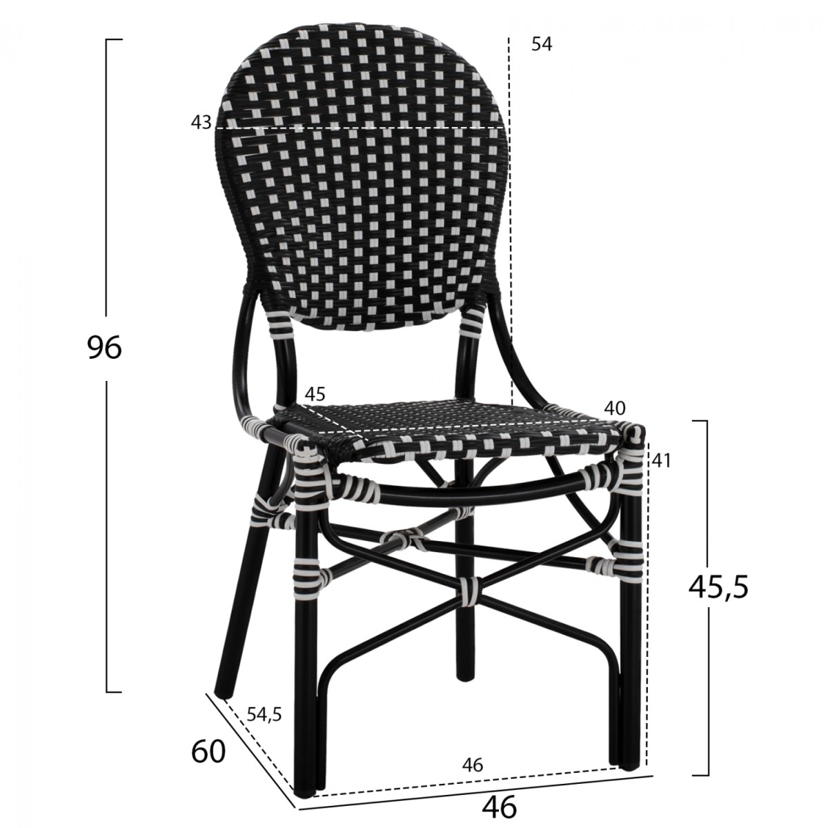 ΚΑΡΕΚΛΑ ΑΛΟΥΜΙΝΙΟΥ BAMBOO LOOK ΜΕ WICKER ΜΑΥΡΟ ΛΕΥΚΟ HM5792.02 46x60x96 εκ. ΚΑΡΕΚΛΑ ΑΛΟΥΜΙΝΙΟΥ BAMBOO LOOK ΜΕ WICKER ΜΑΥΡΟ ΛΕΥΚΟ HM5792.02 46x60x96 εκ.