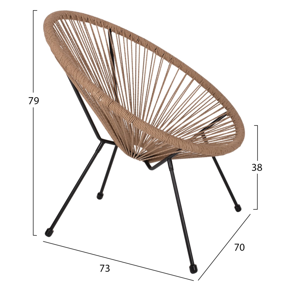 ΠΟΛΥΘΡΟΝΑ ACAPULCO Τ. ΦΩΛΙΑ ΜΕΤΑΛΛΟ ΜΑΥΡΟ ΜΕ TWISTED WICKER HM5871.01 70x73x79 εκ. ΠΟΛΥΘΡΟΝΑ ACAPULCO Τ. ΦΩΛΙΑ ΜΕΤΑΛΛΟ ΜΑΥΡΟ ΜΕ TWISTED WICKER HM5871.01 70x73x79 εκ.