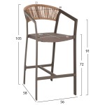 ΣΚΑΜΠΟ ΑΛΟΥΜΙΝΙΟΥ ΜΕ ΜΠΡΑΤΣΑ ΣΑΜΠΑΝΙΖΕ RATTAN ΛΕΥΚΟ TEXTLINE HM5892.03 56x58x105Y εκ. ΣΚΑΜΠΟ ΑΛΟΥΜΙΝΙΟΥ ΜΕ ΜΠΡΑΤΣΑ ΣΑΜΠΑΝΙΖΕ RATTAN ΛΕΥΚΟ TEXTLINE HM5892.03 56x58x105Y εκ.