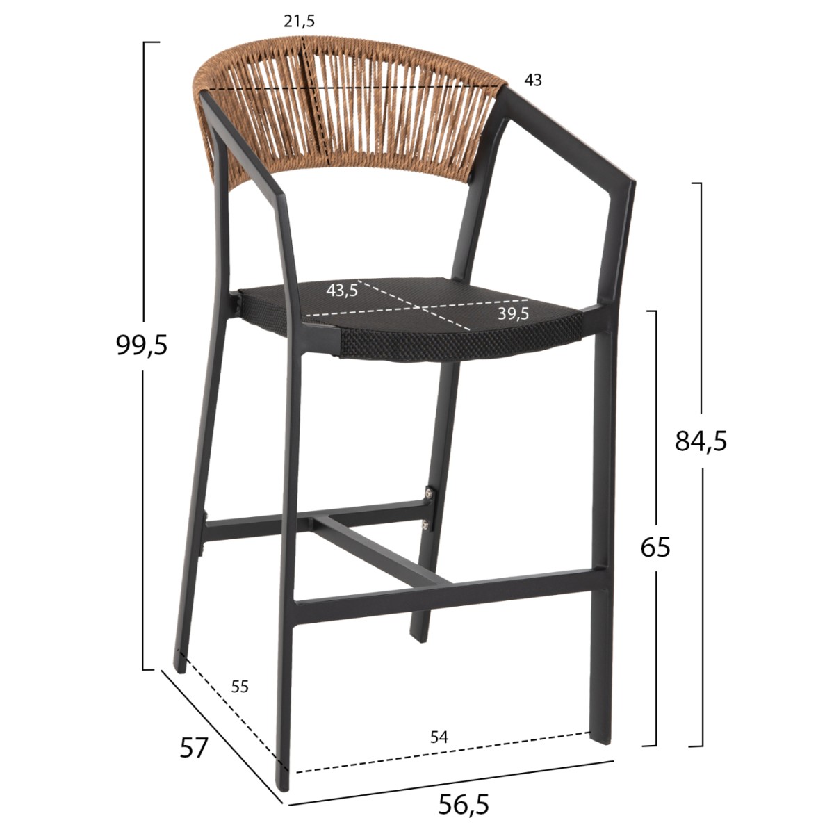 ΣΚΑΜΠΟ ΑΛΟΥΜΙΝΙΟΥ HM5892.15 ΜΕΣΑΙΟΥ ΥΨΟΥΣ RATTAN & TEXTLINE ΜΑΥΡΟ ΜΠΕΖ 55x56,5x99Υ ΣΚΑΜΠΟ ΑΛΟΥΜΙΝΙΟΥ HM5892.15 ΜΕΣΑΙΟΥ ΥΨΟΥΣ RATTAN & TEXTLINE ΜΑΥΡΟ ΜΠΕΖ 55x56,5x99Υ
