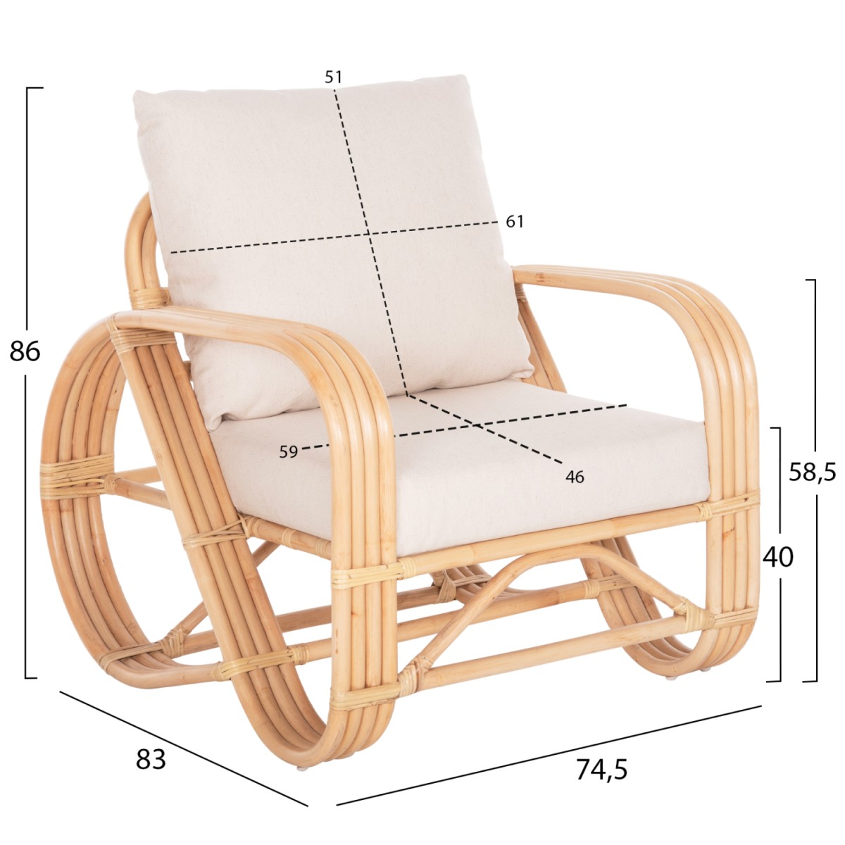 ΠΟΛΥΘΡΟΝΑ BARONESS HM9813 ΦΥΣΙΚΟ RATTAN ΚΑΙ ΛΕΥΚΑ ΜΑΞΙΛΑΡΙΑ 81x90x92Yεκ. ΠΟΛΥΘΡΟΝΑ BARONESS HM9813 ΦΥΣΙΚΟ RATTAN ΚΑΙ ΛΕΥΚΑ ΜΑΞΙΛΑΡΙΑ 81x90x92Yεκ.