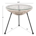 ΤΡΑΠΕΖΙ ΒΟΗΘΗΤΙΚΟ ALLEGRA HM5874.03 ΜΕΤΑΛΛΟ ΜΑΥΡΟ-ΣΥΝΘ. RATTAN ΜΠΕΖ Φ47x45Yεκ. ΤΡΑΠΕΖΙ ΒΟΗΘΗΤΙΚΟ ALLEGRA HM5874.03 ΜΕΤΑΛΛΟ ΜΑΥΡΟ-ΣΥΝΘ. RATTAN ΜΠΕΖ Φ47x45Yεκ.