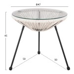 ΤΡΑΠΕΖΙ ΒΟΗΘΗΤΙΚΟ ALLEGRA HM5874.12 ΜΕΤΑΛΛΟ ΜΑΥΡΟ-ΣΥΝΘ. RATTAN ΛΕΥΚΟ Φ47x45Yεκ. ΤΡΑΠΕΖΙ ΒΟΗΘΗΤΙΚΟ ALLEGRA HM5874.12 ΜΕΤΑΛΛΟ ΜΑΥΡΟ-ΣΥΝΘ. RATTAN ΛΕΥΚΟ Φ47x45Yεκ.
