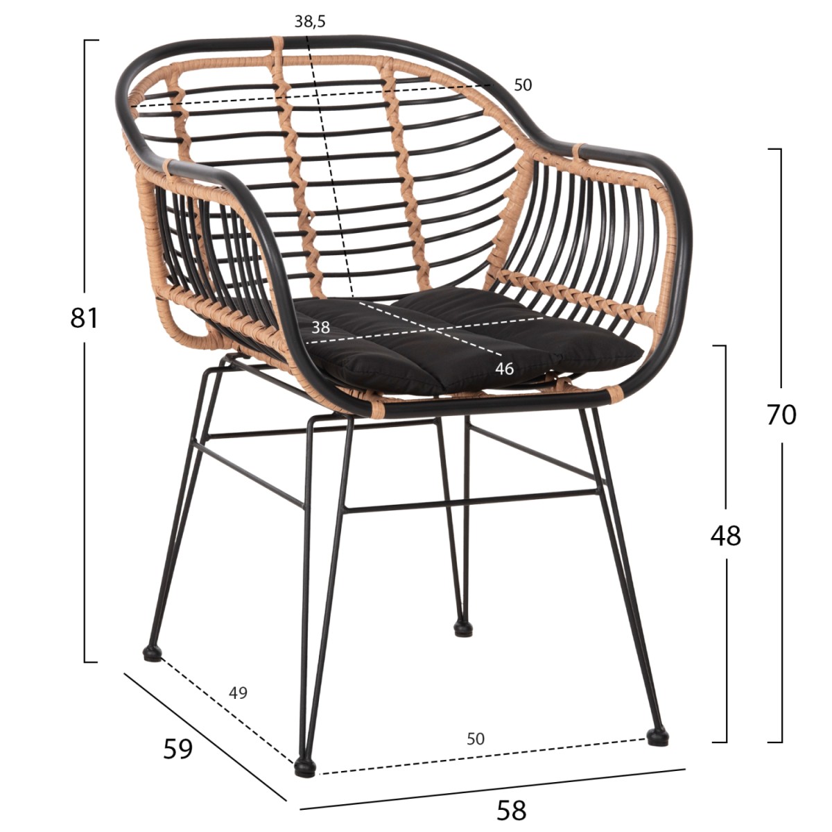 ΠΟΛΥΘΡΟΝΑ ALLEGRA HM5663.11 ΜΕΤΑΛ.ΣΚΕΛΕΤΟΣ-P.E.RATTAN ΜΠΕΖ-ΜΑΥΡΟ 58x59x81Υεκ ΠΟΛΥΘΡΟΝΑ ALLEGRA HM5663.11 ΜΕΤΑΛ.ΣΚΕΛΕΤΟΣ-P.E.RATTAN ΜΠΕΖ-ΜΑΥΡΟ 58x59x81Υεκ