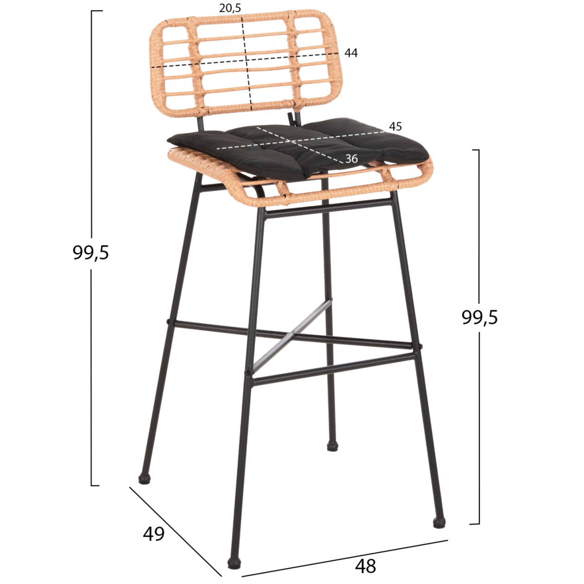 ΣΚΑΜΠΟ ΜΠΑΡ ΨΗΛΟ ALLEGRA HM5708.11 ΜΕΤΑΛΛΟ&ΜΑΞΙΛΑΡΙ ΜΑΥΡΟ-WICKER ΜΠΕΖ 48x49x99,5Υεκ. ΣΚΑΜΠΟ ΜΠΑΡ ΨΗΛΟ ALLEGRA HM5708.11 ΜΕΤΑΛΛΟ&ΜΑΞΙΛΑΡΙ ΜΑΥΡΟ-WICKER ΜΠΕΖ 48x49x99,5Υεκ.