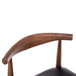 KΑΡΕΚΛΑ ΤΡΑΠΕΖΑΡΙΑΣ ALOR HM9947.03 RUBBERWOOD ΚΑΡΥΔΙ-ΜΑΥΡΟ PU 55x51x75Υεκ