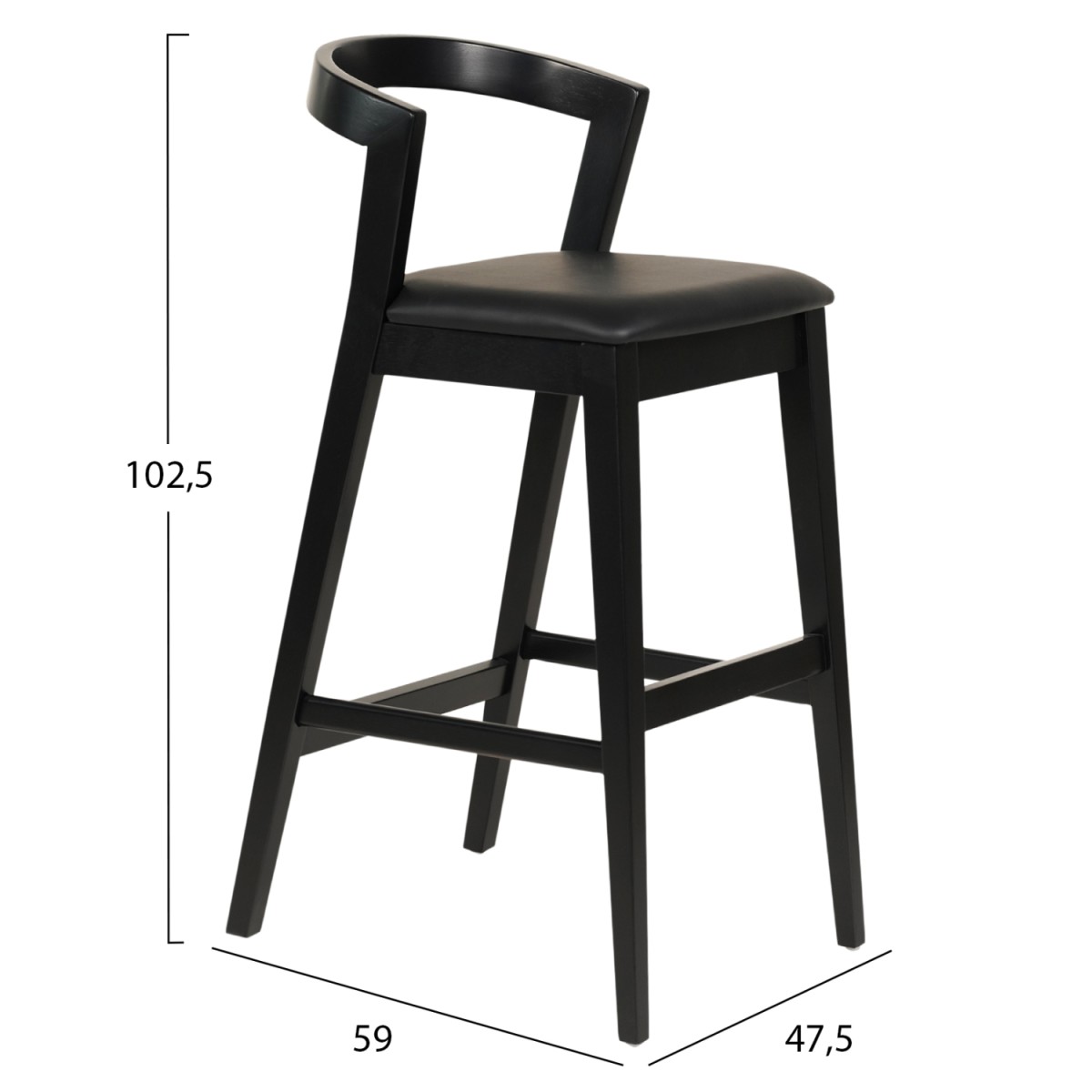 ΣΚΑΜΠΟ ΜΠΑΡ NAMI HM9952.02 RUBBERWOOD & PU-ΜΑΥΡΟ 47,5x59x102,5Υεκ. ΣΚΑΜΠΟ ΜΠΑΡ NAMI HM9952.02 RUBBERWOOD & PU-ΜΑΥΡΟ 47,5x59x102,5Υεκ.