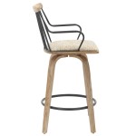 ΣΚΑΜΠΟ ΜΠΑΡ JUDI HM9985.01 WHITE WASH Κ.Π.-ΜΑΥΡΟ ΜΕΤΑΛΛΟ-ΜΠΕΖ ΥΦΑΣΜΑ 48x52x92Υεκ ΣΚΑΜΠΟ ΜΠΑΡ JUDI HM9985.01 WHITE WASH Κ.Π.-ΜΑΥΡΟ ΜΕΤΑΛΛΟ-ΜΠΕΖ ΥΦΑΣΜΑ 48x52x92Υεκ