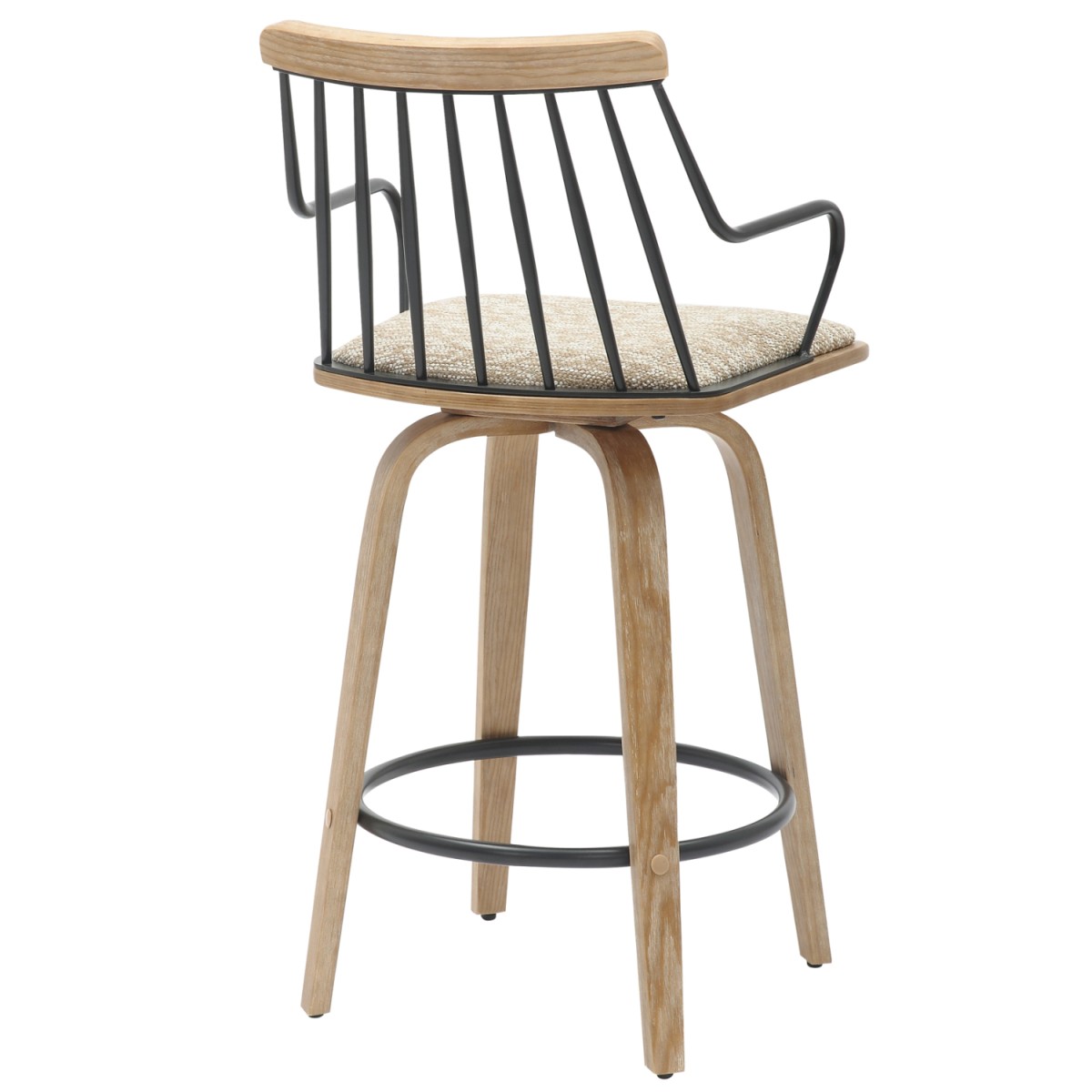 ΣΚΑΜΠΟ ΜΠΑΡ JUDI HM9985.01 WHITE WASH Κ.Π.-ΜΑΥΡΟ ΜΕΤΑΛΛΟ-ΜΠΕΖ ΥΦΑΣΜΑ 48x52x92Υεκ ΣΚΑΜΠΟ ΜΠΑΡ JUDI HM9985.01 WHITE WASH Κ.Π.-ΜΑΥΡΟ ΜΕΤΑΛΛΟ-ΜΠΕΖ ΥΦΑΣΜΑ 48x52x92Υεκ