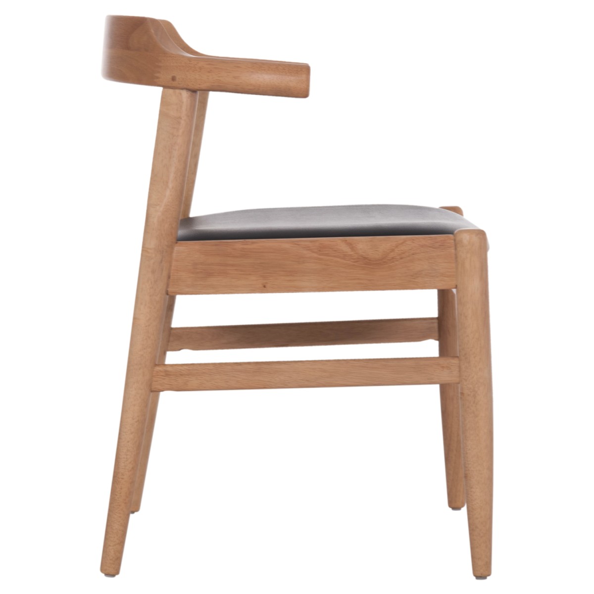 ΠΟΛΥΘΡΟΝΑ CERSEI HM9946.01 RUBBERWOOD ΣΕ LIGHT OAK & PU ΣΕ ΜΑΥΡΟ 57x53x72Υεκ