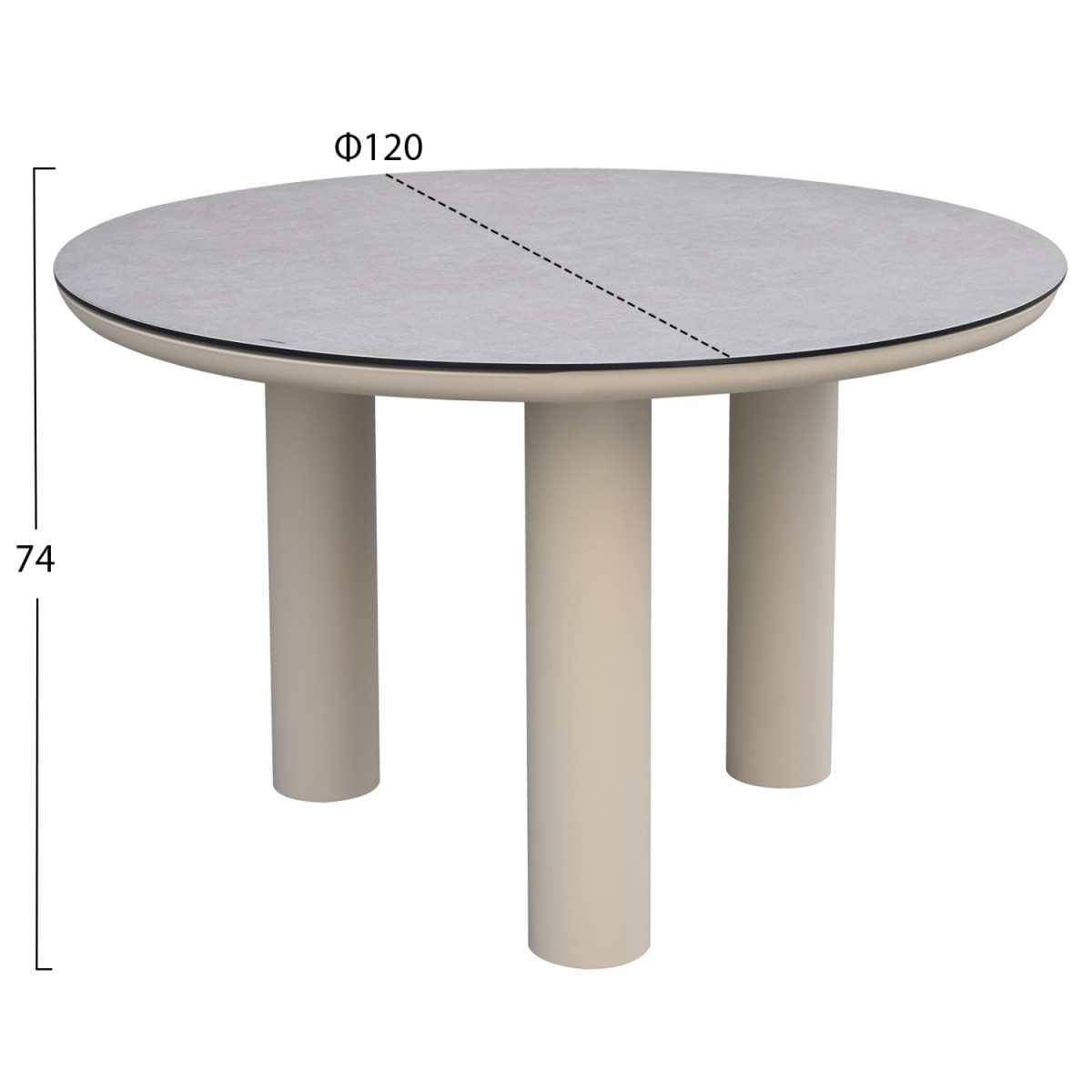 ΤΡΑΠΕΖΙ ΑΛΟΥΜΙΝΙΟΥ DOSUN HM6201.02 ΚΡΕΜ ΣΚΕΛΕΤΟΣ-3D PRINT ΓΥΑΛΙ-ΚΕΡΑΜΙΚΟ LOOK Φ120εκ ΤΡΑΠΕΖΙ ΑΛΟΥΜΙΝΙΟΥ DOSUN HM6201.02 ΚΡΕΜ ΣΚΕΛΕΤΟΣ-3D PRINT ΓΥΑΛΙ-ΚΕΡΑΜΙΚΟ LOOK Φ120εκ