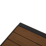 ΤΡΑΠΕΖΑΚΙ ΞΑΠΛΩΣΤΡΑΣ BENTRY HM6276.03 ΑΛΟΥΜΙΝΙΟ ΣΚΟΥΡΟ ΓΚΡΙ--POLYWOOD 100x56x35Υεκ.