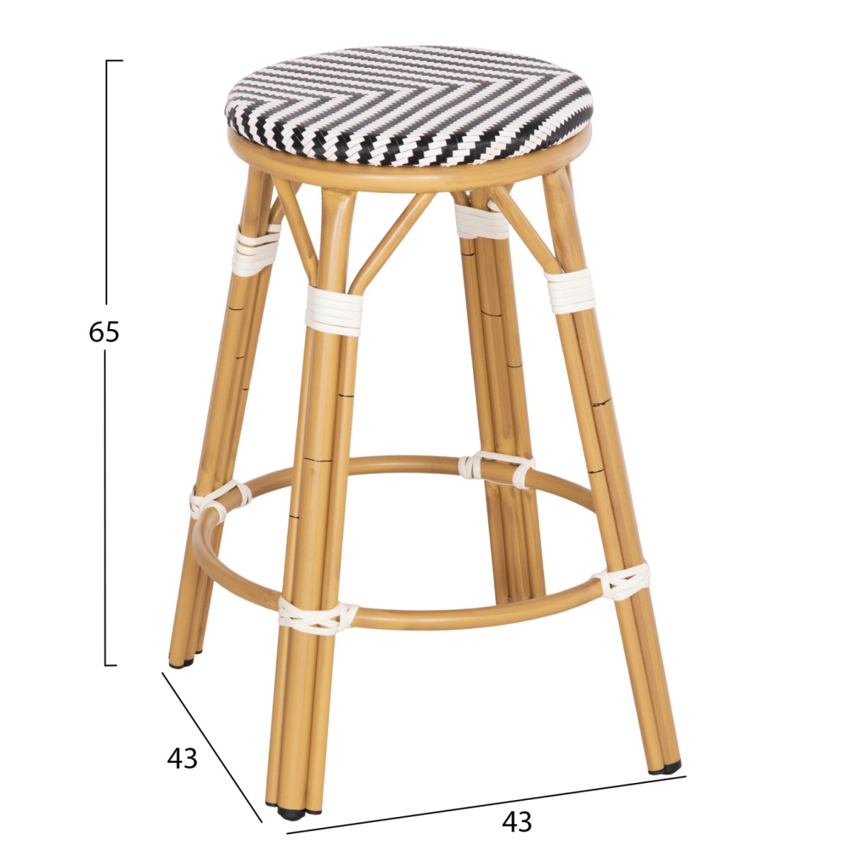 ΣΚΑΜΠΟ ΑΛΟΥΜΙΝΙΟΥ ΜΕΣ.ΥΨΟΥΣ CHINO HM6286.03 BAMBOO LOOK & TEXTILENE ΜΑΥΡΟ 43x43x65Υεκ ΣΚΑΜΠΟ ΑΛΟΥΜΙΝΙΟΥ ΜΕΣ.ΥΨΟΥΣ CHINO HM6286.03 BAMBOO LOOK & TEXTILENE ΜΑΥΡΟ 43x43x65Υεκ