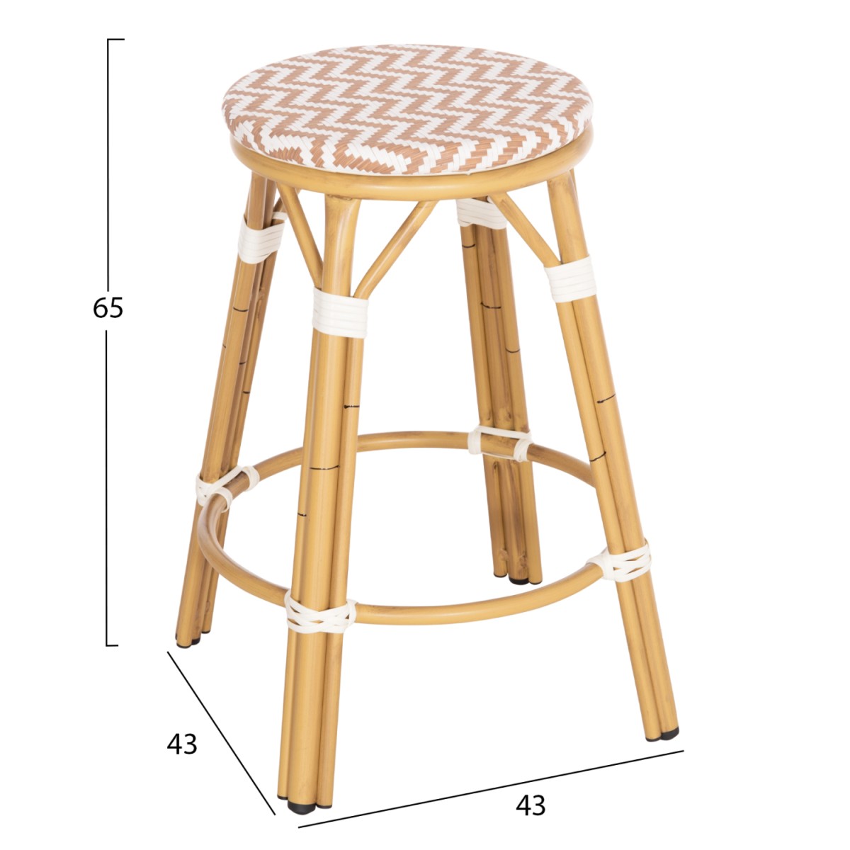 ΣΚΑΜΠΟ ΑΛΟΥΜΙΝΙΟΥ ΜΕΣ.ΥΨΟΥΣ CHINO HM6286.04 BAMBOO LOOK ΦΥΣΙΚΟ & TEXTILENE 43x43x65Υεκ ΣΚΑΜΠΟ ΑΛΟΥΜΙΝΙΟΥ ΜΕΣ.ΥΨΟΥΣ CHINO HM6286.04 BAMBOO LOOK ΦΥΣΙΚΟ & TEXTILENE 43x43x65Υεκ