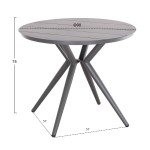 ΤΡΑΠΕΖΙ ΣΤΡΟΓΓΥΛΟ ΑΛΟΥΜΙΝΙΟΥ HIGER HM6289.01 ΓΚΡΙ Φ90x74Yεκ. ΤΡΑΠΕΖΙ ΣΤΡΟΓΓΥΛΟ ΑΛΟΥΜΙΝΙΟΥ HIGER HM6289.01 ΓΚΡΙ Φ90x74Yεκ.