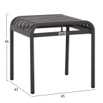 ΣΚΑΜΠΟ ΑΛΟΥΜΙΝΙΟΥ RACHEL HM6340.01 ΓΚΡΙ 45x45x46Υεκ.