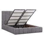 ΚΡΕΒΑΤΙ REMO ΜΕ ΑΠΟΘΗΚΕΥΤΙΚΟ ΧΩΡΟ HM719.22 ΥΦΑΣΜΑ TEDDY ΓΚΡΙ-ΓΙΑ ΣΤΡΩΜΑ 160x200εκ