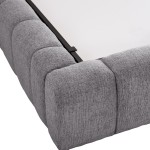 ΚΡΕΒΑΤΙ REMO ΜΕ ΑΠΟΘΗΚΕΥΤΙΚΟ ΧΩΡΟ HM719.22 ΥΦΑΣΜΑ TEDDY ΓΚΡΙ-ΓΙΑ ΣΤΡΩΜΑ 160x200εκ