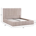 ΚΡΕΒΑΤΙ REMO ΜΕ ΑΠΟΘΗΚΕΥΤΙΚΟ ΧΩΡΟ HM719.10 ΥΦΑΣΜΑ TEDDY ΜΠΕΖ-ΓΙΑ ΣΤΡΩΜΑ 160x200εκ