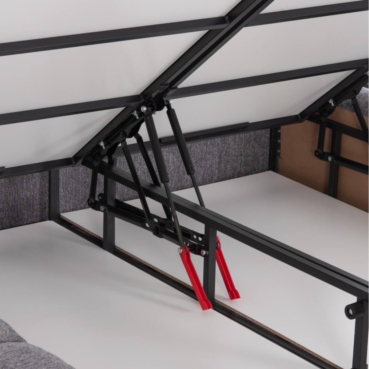 ΚΡΕΒΑΤΙ RAMON ΜΕ ΑΠΟΘ. ΧΩΡΟ HM720.22 ΥΦΑΣΜΑ TEDDY ΓΚΡΙ-ΓΙΑ ΣΤΡΩΜΑ 160x200εκ