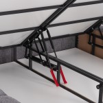 ΚΡΕΒΑΤΙ RAMON ΜΕ ΑΠΟΘ. ΧΩΡΟ HM720.22 ΥΦΑΣΜΑ TEDDY ΓΚΡΙ-ΓΙΑ ΣΤΡΩΜΑ 160x200εκ