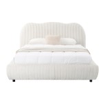 ΚΡΕΒΑΤΙ ΔΙΠΛΟ ΜΕ ΑΠΟΘ.ΧΩΡΟ KALLY HM729.03 ΜΠΕΖ FAUX FUR ΥΦΑΣΜΑ--ΣΤΡΩΜΑ 160x200εκ