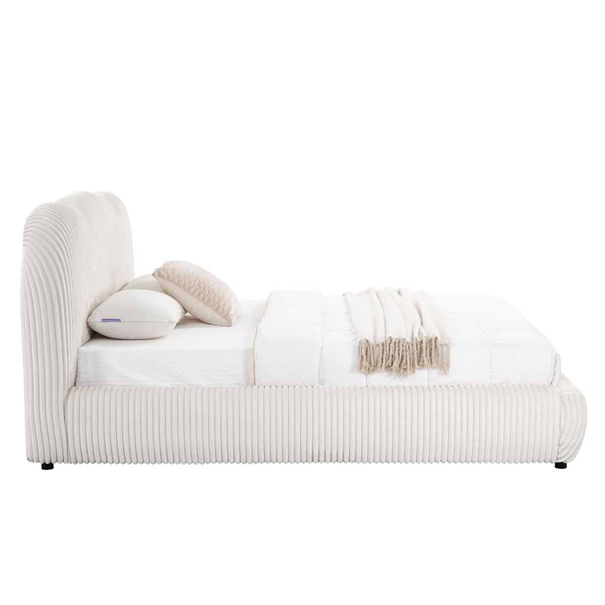 ΚΡΕΒΑΤΙ ΔΙΠΛΟ ΜΕ ΑΠΟΘ.ΧΩΡΟ KALLY HM729.03 ΜΠΕΖ FAUX FUR ΥΦΑΣΜΑ--ΣΤΡΩΜΑ 160x200εκ